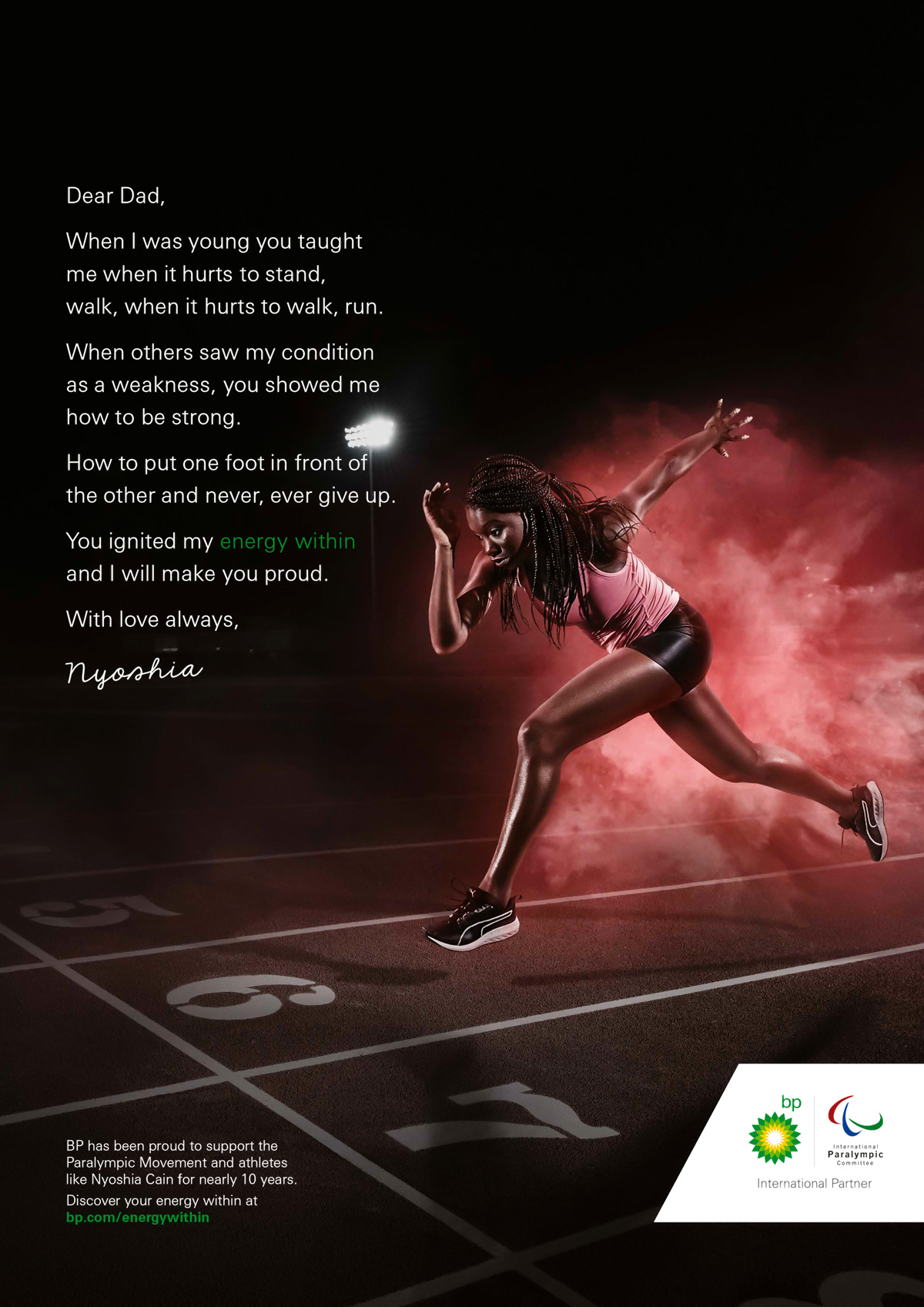 Paralympic track athlete Nyoshia Cain  photographed in Trinidad for Ogilvy for BP photo by Marc Morrison.