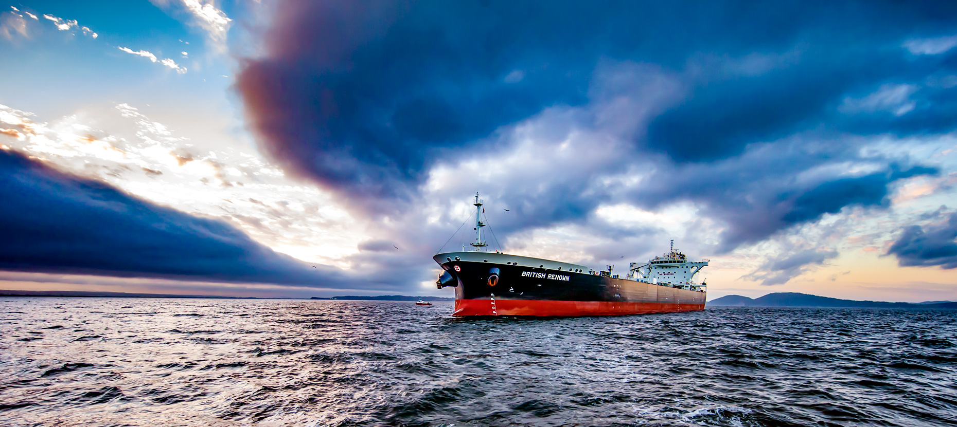 British Renown anchored off Vendovi Island, WA waiting to offload crude oil.