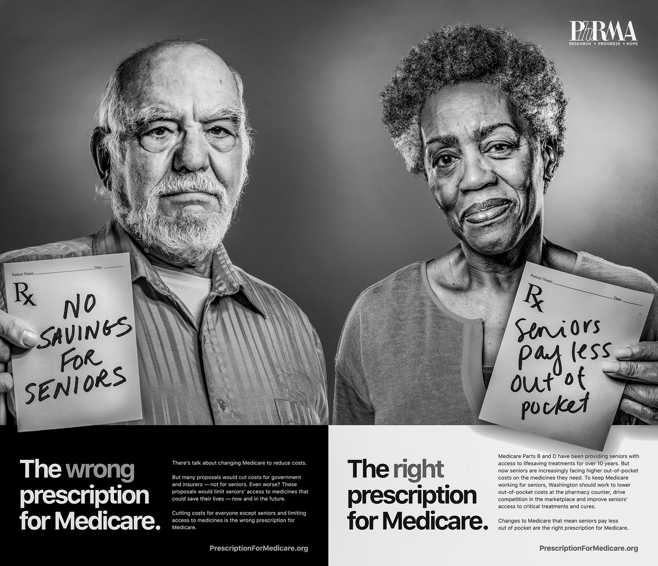 Advertising campaign photographed for Purple Strategies for Phrma in Washington, D.C.