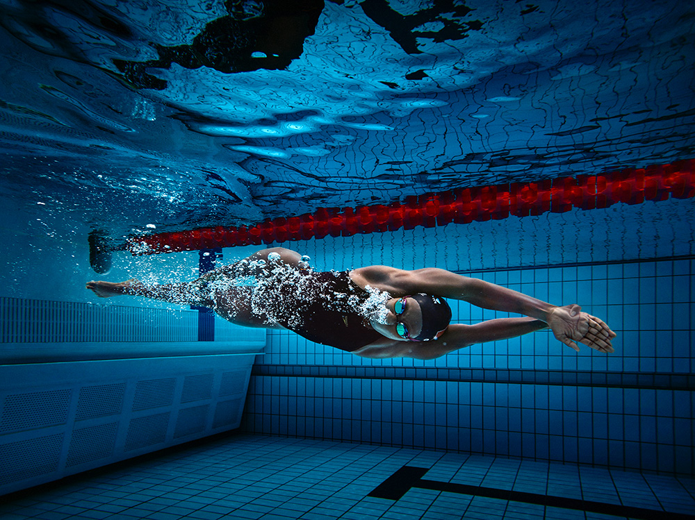 Paralympian swimmer Shanntol Ince trains in Couva,Triinidad for an ad campaign for Ogilvy.